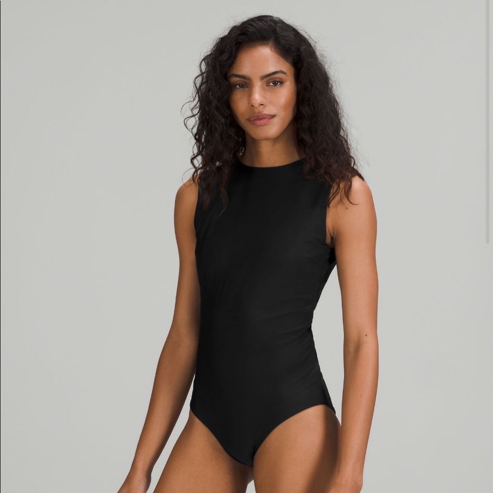 Waterslide high neck swimsuit *red